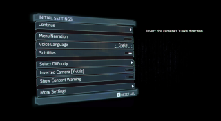 This image shows the Initial Settings listed below.
