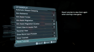 This image shows the Gameplay settings below.