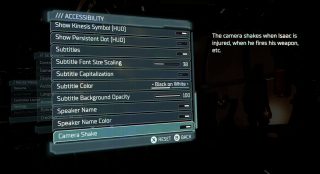This image shows the Accessibility settings listed below.