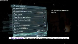 This image shows the Accessibility settings listed below.