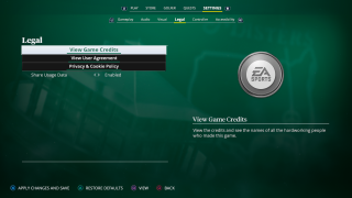 This image shows the Legal setting listed below.
