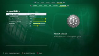 This image shows the Accessibility settings listed below.