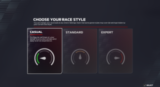 This image shows the “Choose Your Race Style” menu.