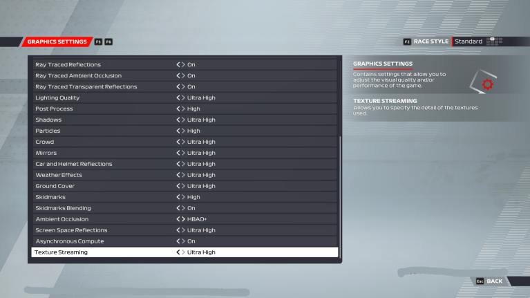 F1® 22 Graphics Settings For PC - An Official EA Site