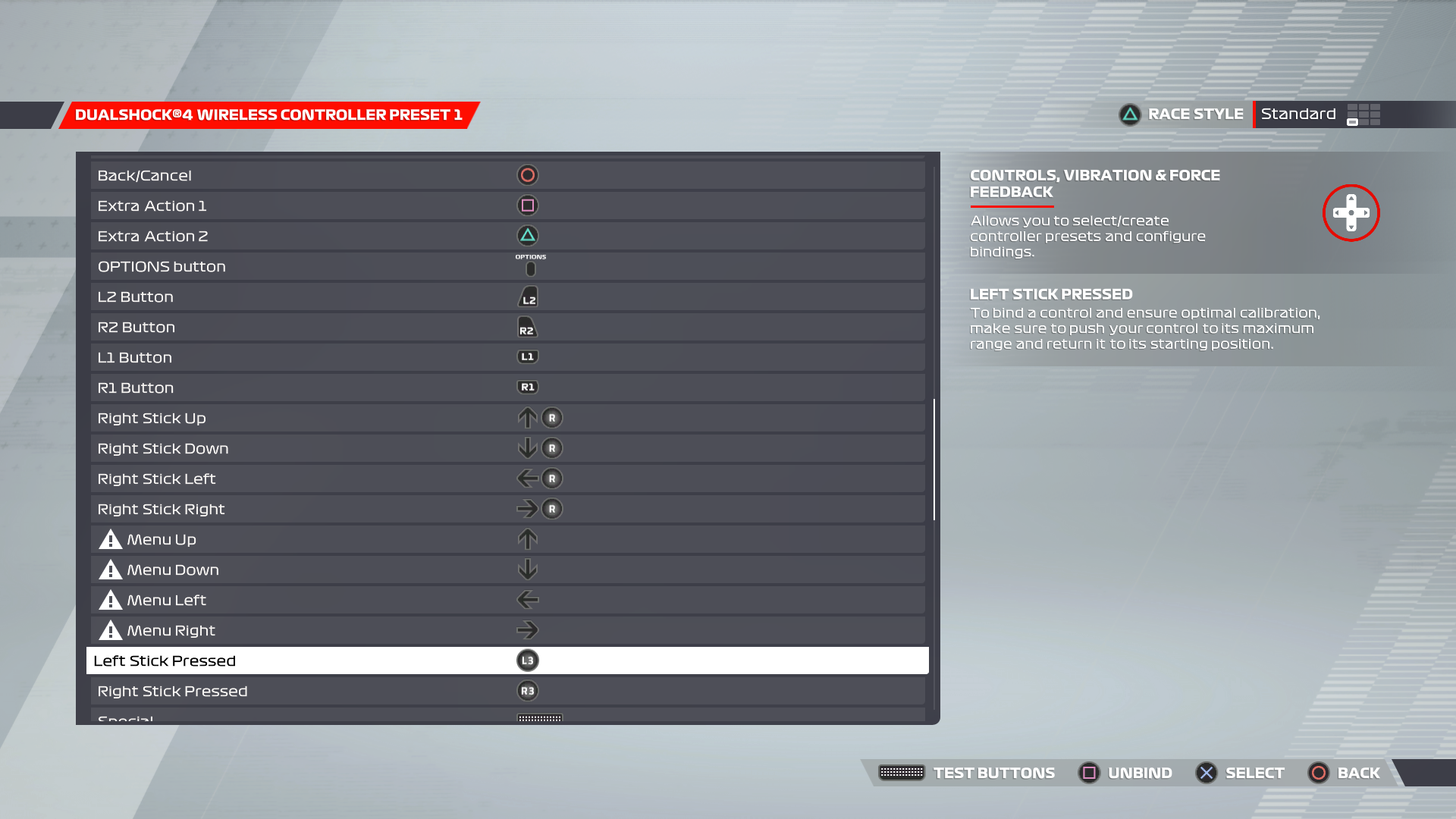 f1 2020 controller settings ps4