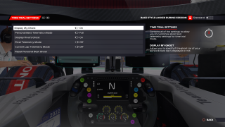 This image shows the Time Trial settings below.