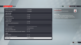 This image shows the audio settings below. 