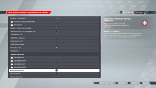  This image shows the Wireless Controller Preset menu options below.