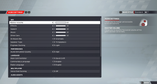 This image shows the audio settings below.