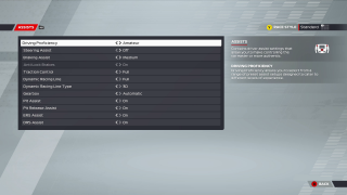 This image shows all the assists settings listed below.