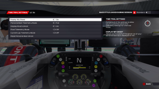 This image shows the Time Trial settings below.
