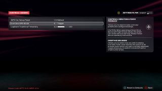 Screenshot from F1 25 Controls settings featuring Overtake ERS Mode options