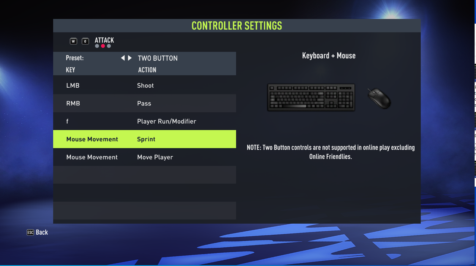 FIFA 22 Customise Controls Settings For PC - An Official EA Site