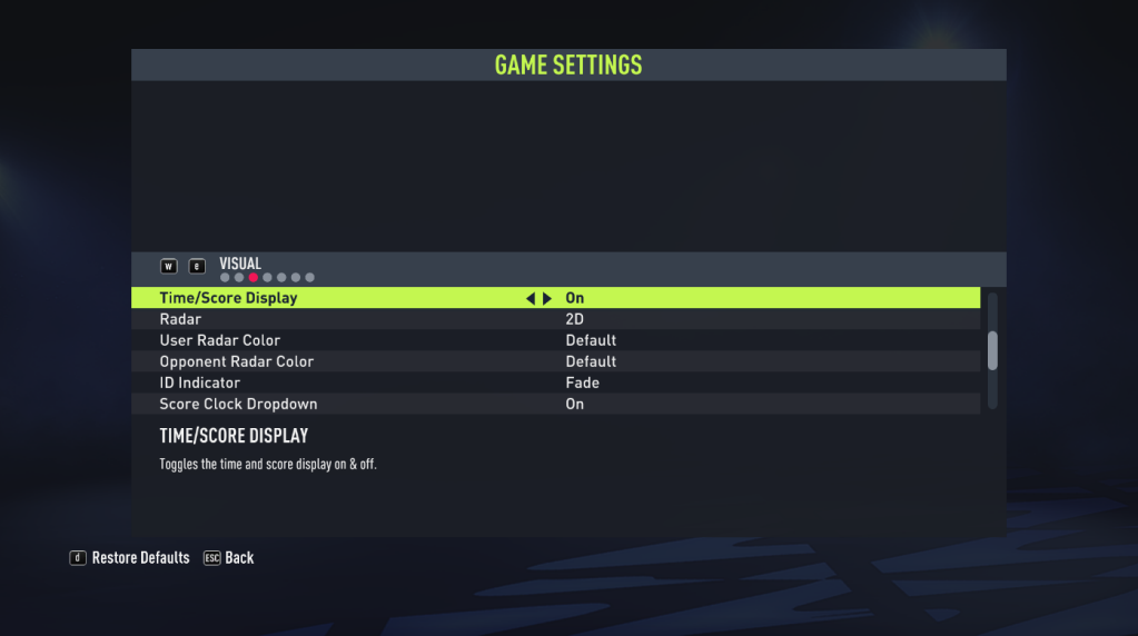 FIFA 22 Game Settings For PC An Official EA Site