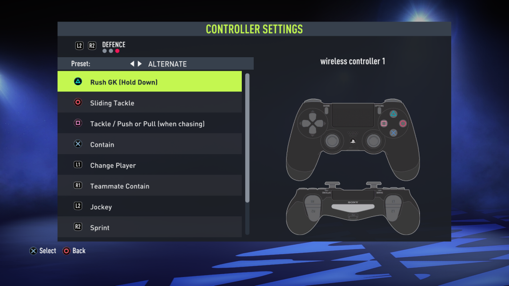 FIFA 22 Customise Controls Settings For PS4 An Official EA Site