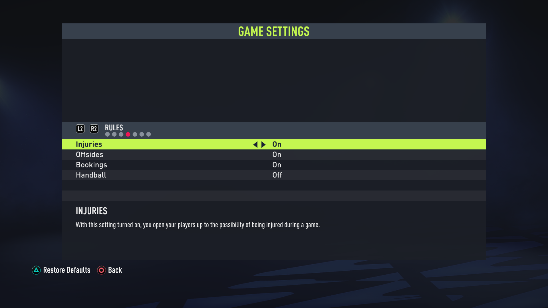 Game setting. Game settings. Settings in game.