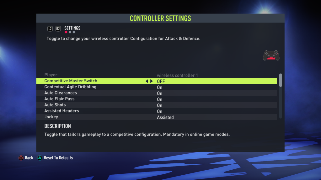 Fifa 22 Customise Controls Settings For Ps4 An Official Ea Site