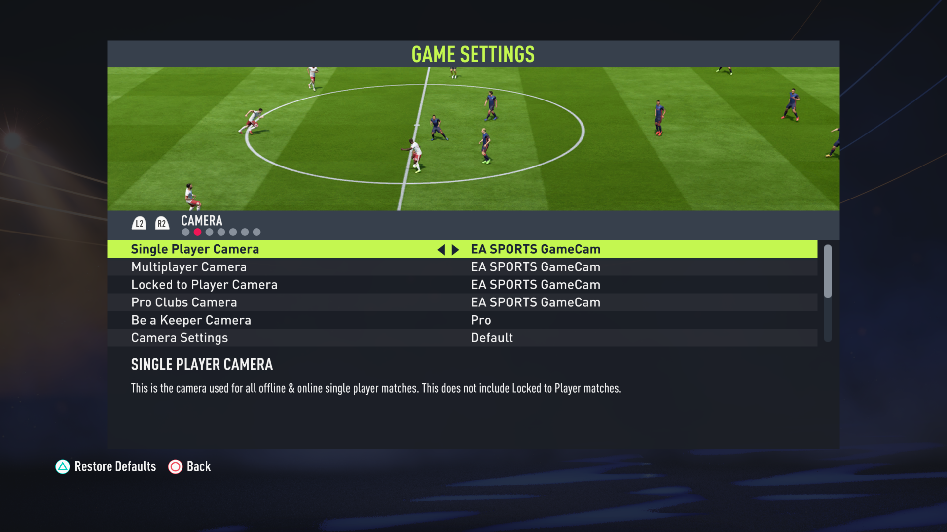 Fifa 22 Game Settings For Ps5 An Official Ea Site