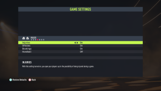 This picture shows the Game Settings Rules listed below.