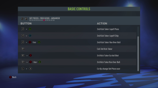 This image shows the basic Set Pieces: Free Kicks - Advanced controls below.