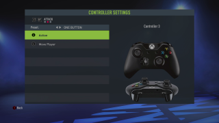 This is a picture of the Attack One Button controls listed below.