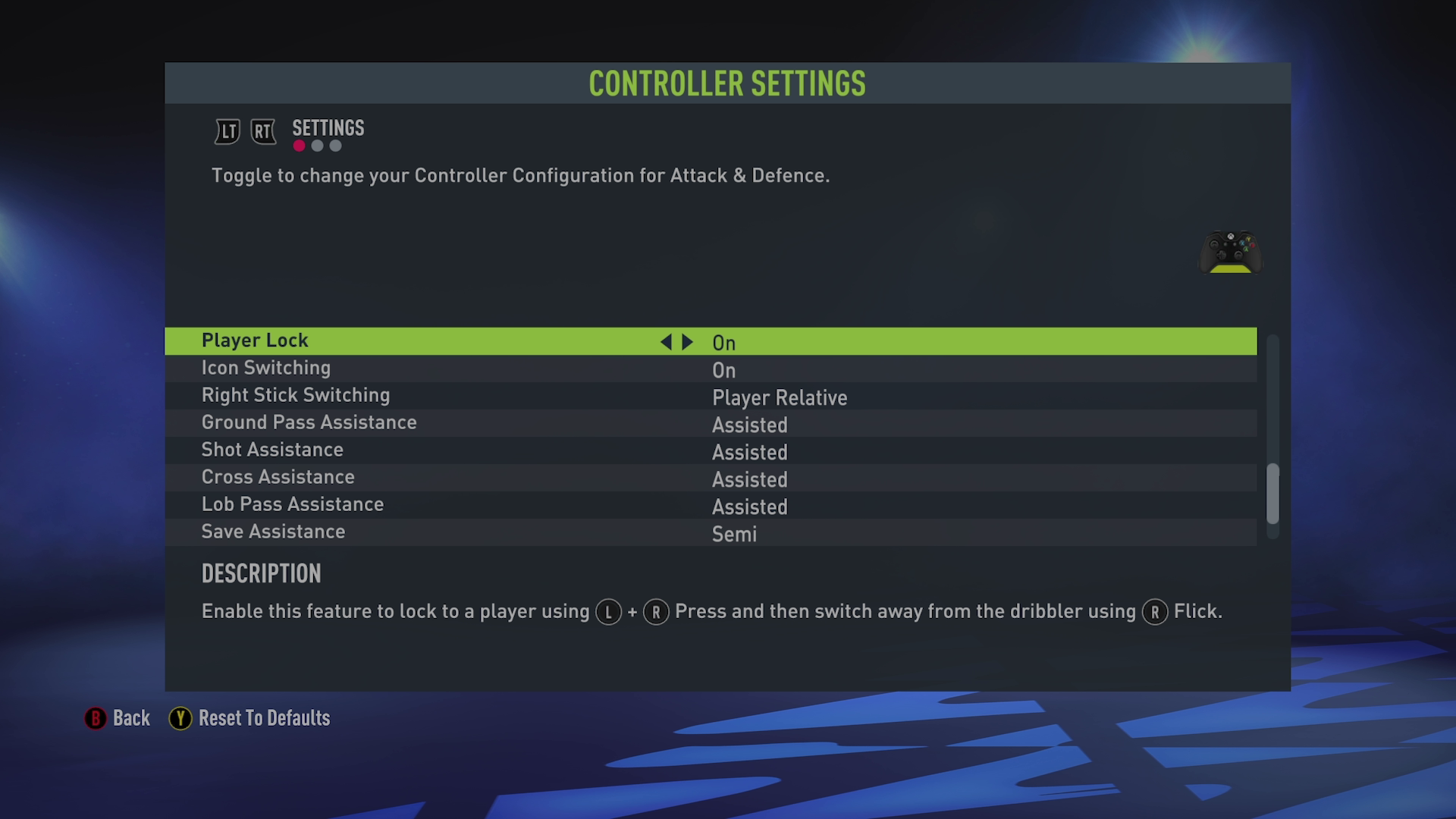 FIFA 22 Customise Controls Settings For Xbox One An Official EA Site