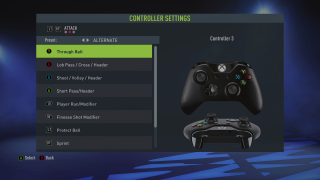 This picture shows the Attack Alternate controls listed below.