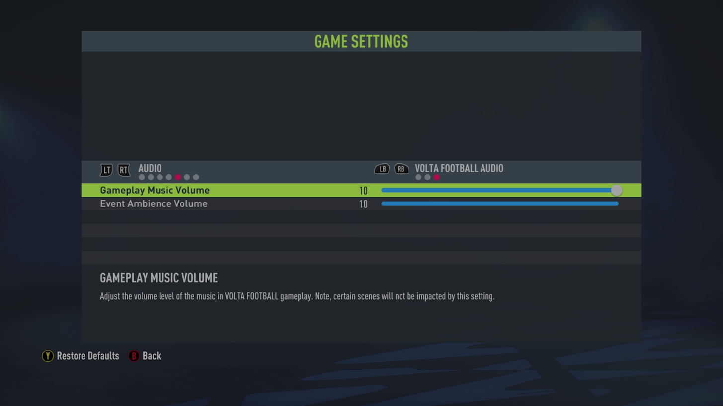 Fifa 22 Game Settings For Xbox One An Official Ea Site