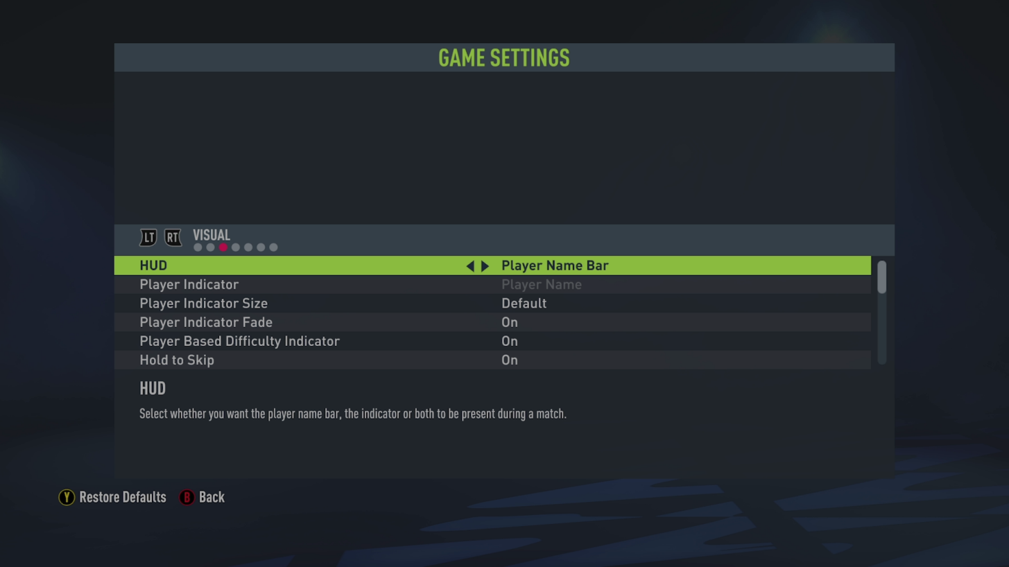 FIFA 22 Game Settings For Xbox One An Official EA Site