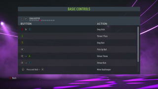 This image shows the basic goalkeeper controls below.
