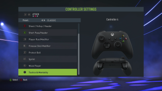This picture shows the Attack Classic controls listed below.