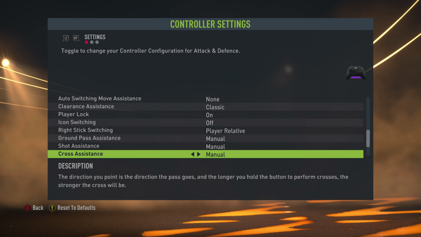 FIFA 22 Customise Controls Settings For Xbox Series X An Official EA Site