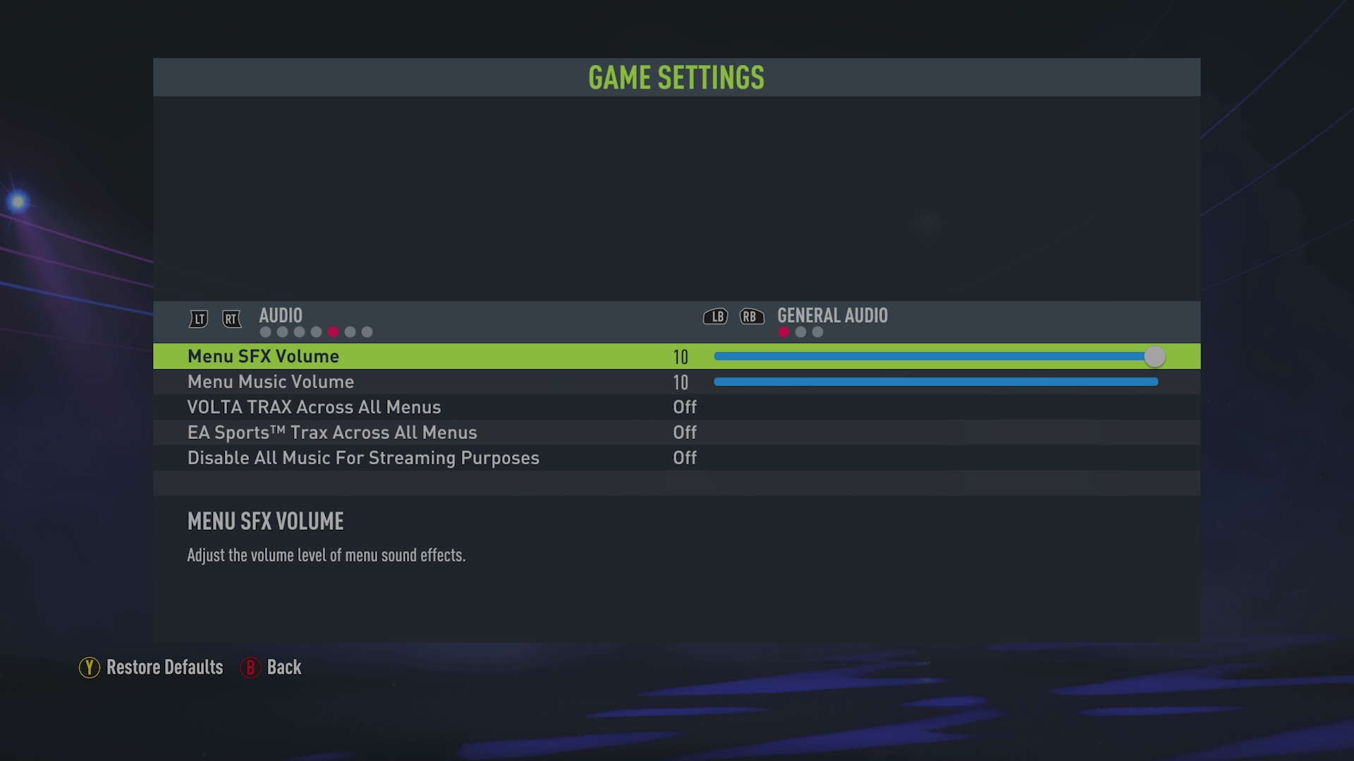 Fifa 22 Game Settings For Xbox Series X An Official Ea Site