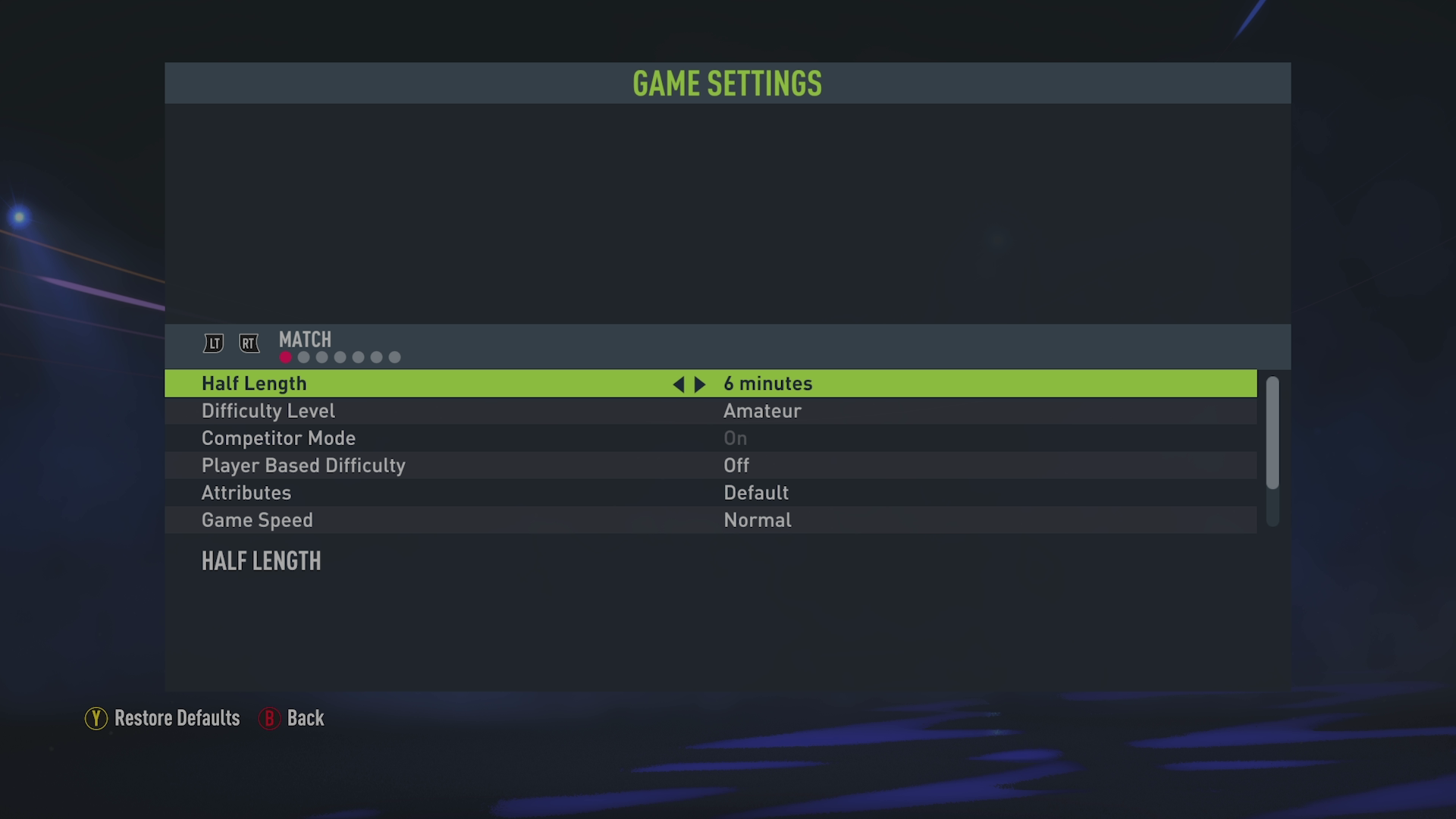 Fifa 22 Game Settings For Xbox Series X An Official Ea Site