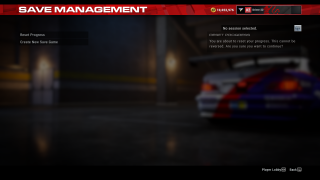 This image shows the Save Management settings menu. 