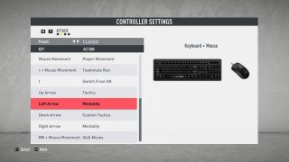 FIFA 23 Keyboard controls for pc 