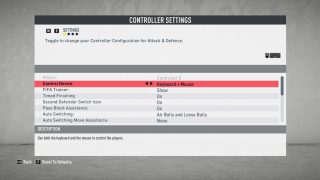 FIFA 23 Keyboard controls for pc 