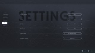This image shows the option available in the audio settings menu. 