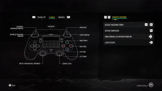 This image shows the control options for Clinch Grapple Defense.