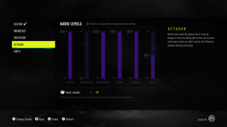 This image shows the audio levels for Octagon.