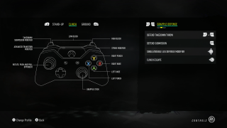 This image shows the control options for Clinch Grapple Defense.