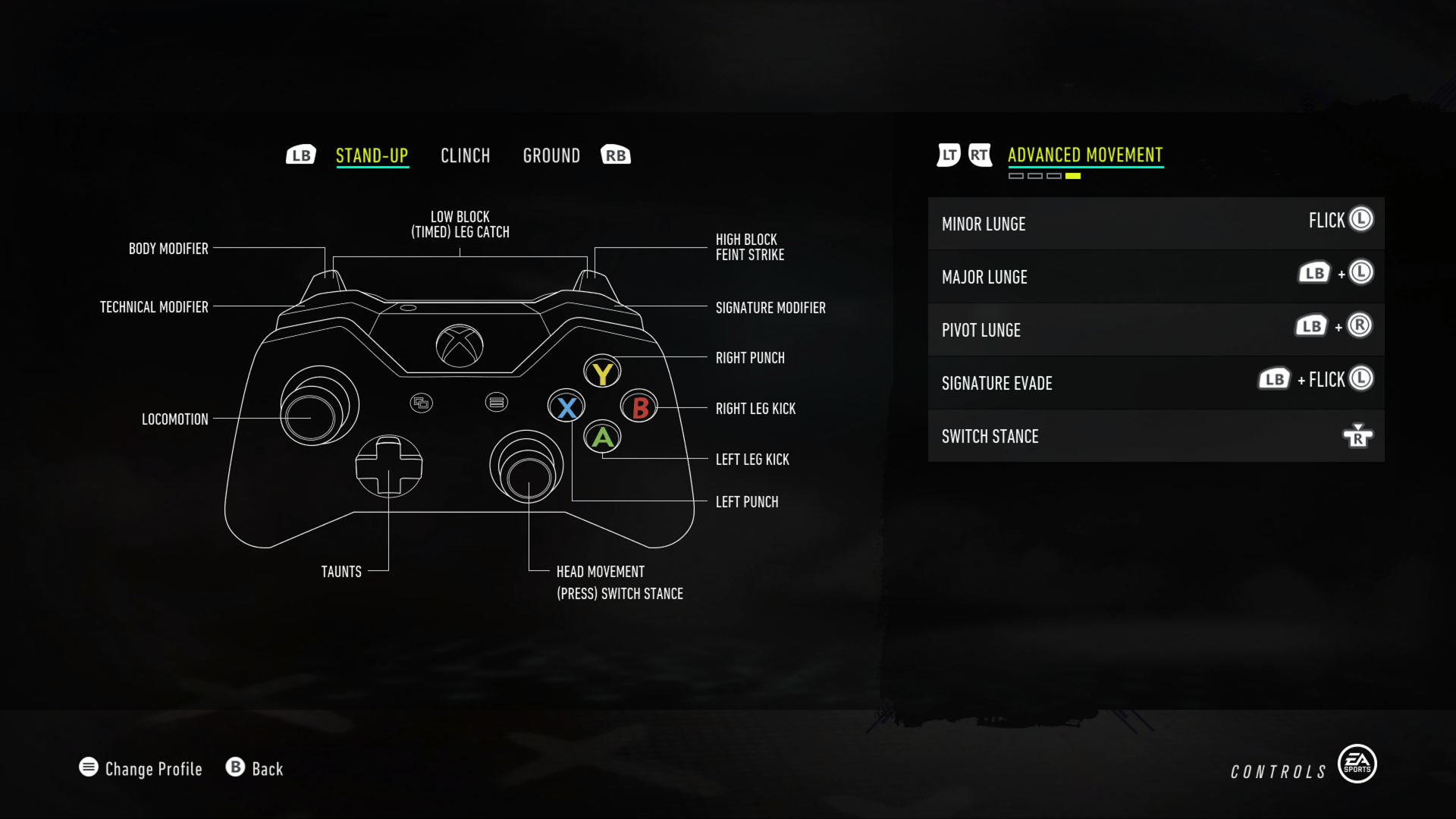 EA Sports UFC 4 Accessibility Controls for playing EA Sports UFC 4 for
