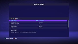 This image shows the editable control menu.