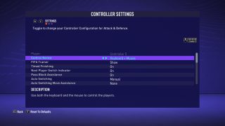 FIFA 23 Keyboard controls for pc 