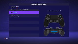 This picture shows the Attack One Button controls listed below.