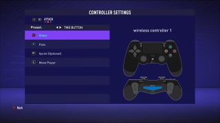 This picture shows the Attack Two Button controls listed below.