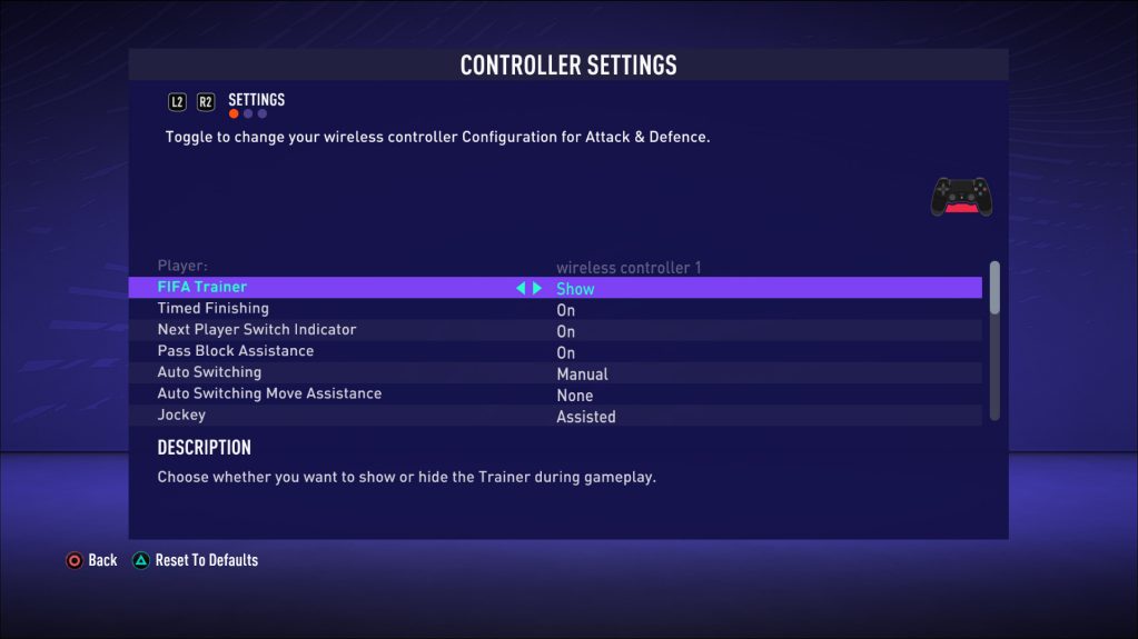 FIFA 21 Controller Settings For PS4 An Official EA Site