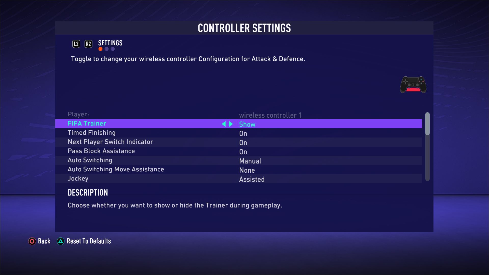 FIFA 21 Controller Settings For PS4 An Official EA Site