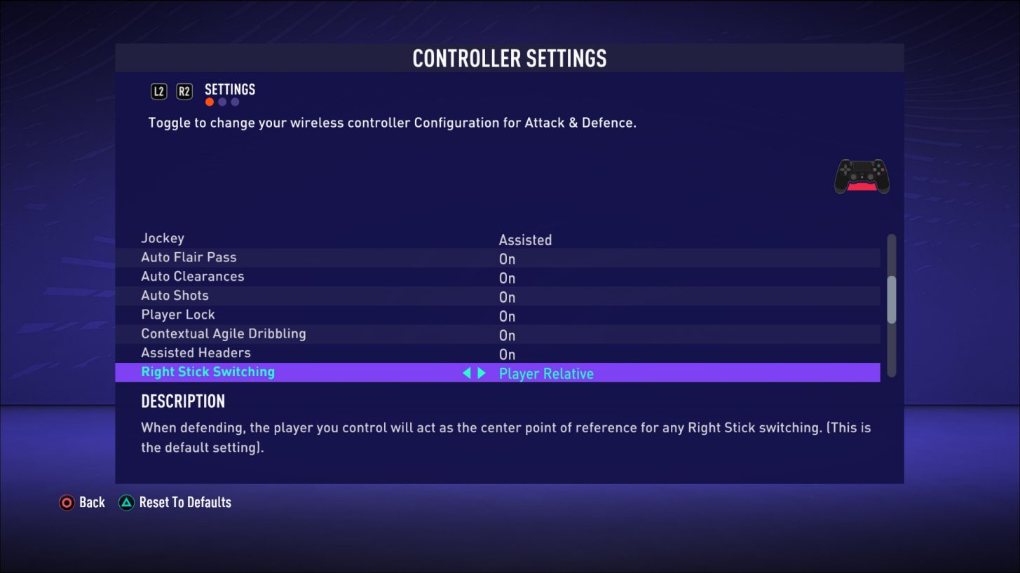 FIFA 21 Controller Settings For PS4 An Official EA Site