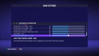 Gameplay Settings 1 - Edge Up